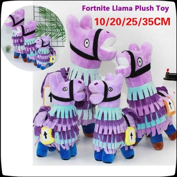 doudou fortama lama jouets en peluche jeu fortnite alpaga - peluche lama fortnite bleu