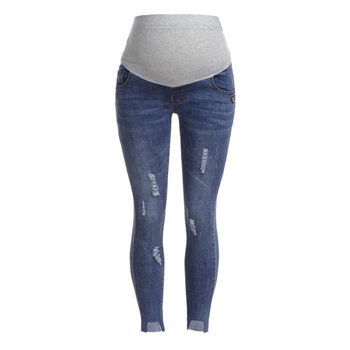femme enceinte ripped jeans pantalons de maternité pantalons soins