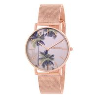 MONTRE CLUELESS Montre Quartz Tropical en Acier Rose Femm MONTRE CLUELESS Montre Quartz Tropical en Acier Rose Femm