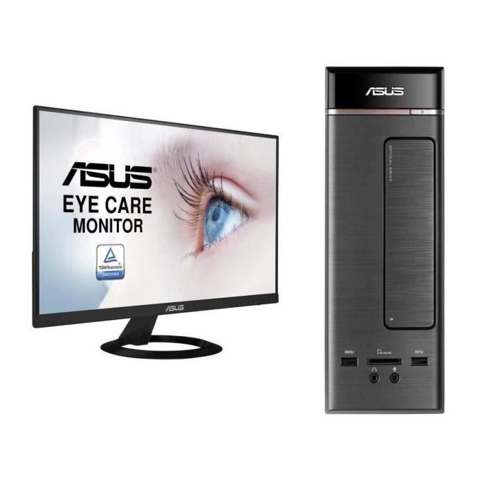 ASUS PC de Bureau K20CE-FR062T - 4Go de RAM - Pentium J3710 - Disque Dur 1To HDD - Intel HD Graphics 405 - Win 10 + Ecran 21,5\