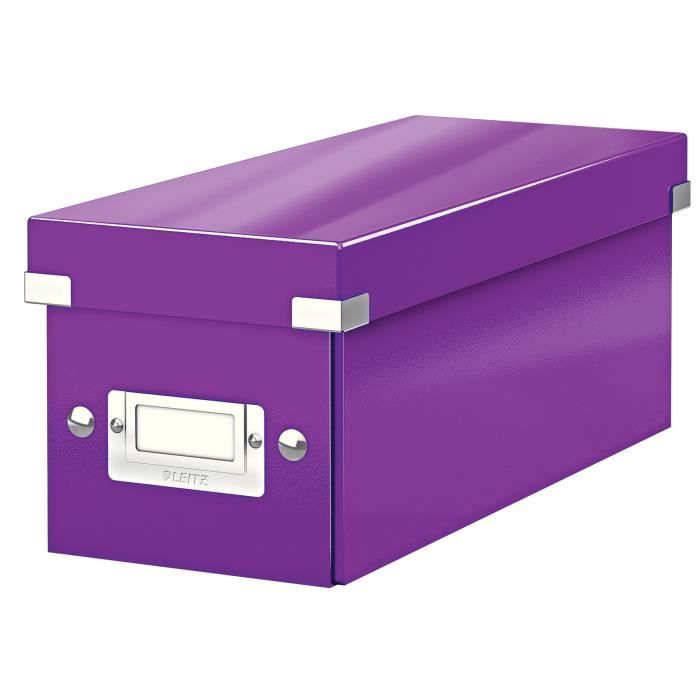 LEITZ Boîte Rangement Click&Store CD WOW Violet