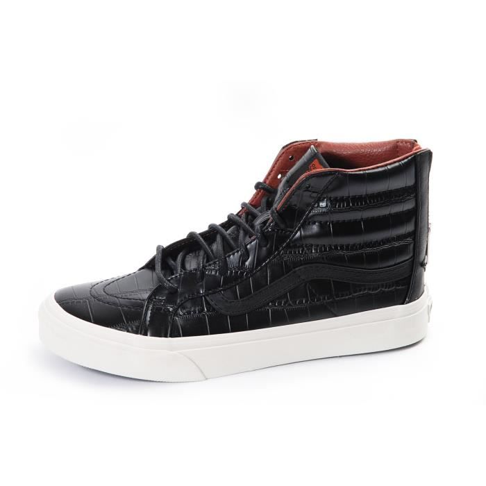 VANS Chaussures Sk8-Hi Slim Zip Croc Leather Femme