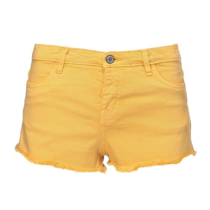 DEELUXE Short Jean Curry Jaune Femme