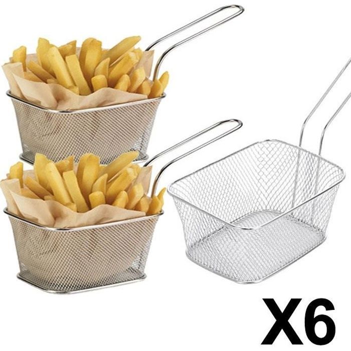 YARNOW Panier à frites rond en fil métallique - Panier à frites