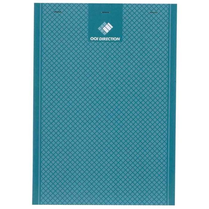 Bloc-Notes agrafé - 21 cm x 14,8 cm x 0,9 cm - 200 pages - 56g - Petits carreaux