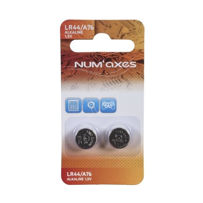 Blister 2 piles LR44 alcalines 1,5 V