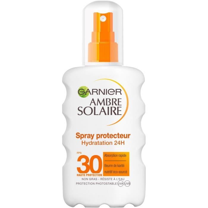 GARNIER Ambre Solaire Spray Protecteur - FPS 30 - Hydratation 24h - 200 ml