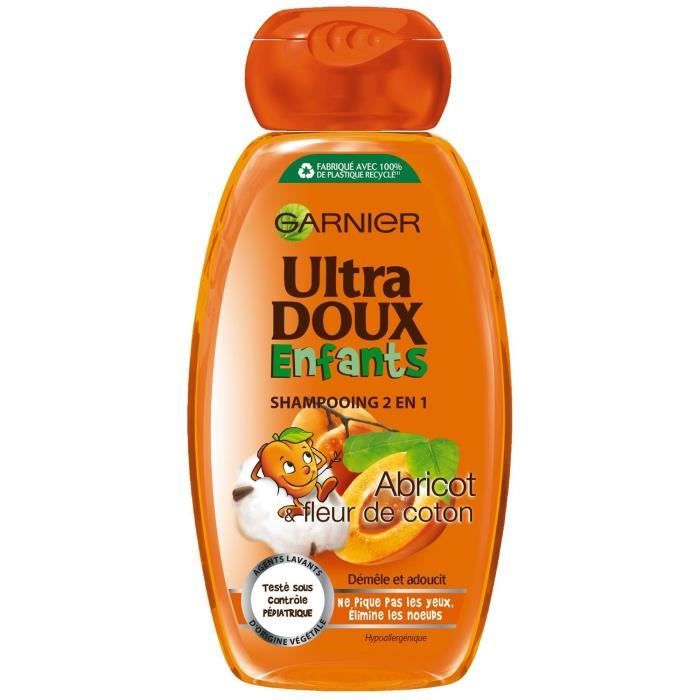 GARNIER Utra Doux shampoing enfant 2 en 1 - Abricot et fleur de coton - 250 ml