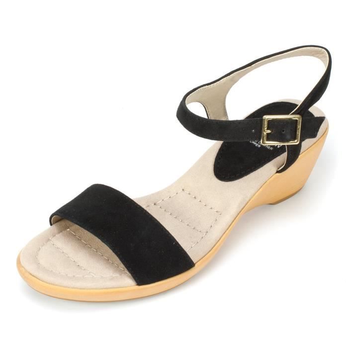 Sandales Mountain Compensées Femmes Noir Corky rouge White Itxw6q45