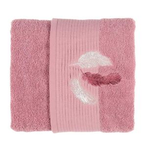 FINLANDEK Drap de bain 70x130 plumes santal