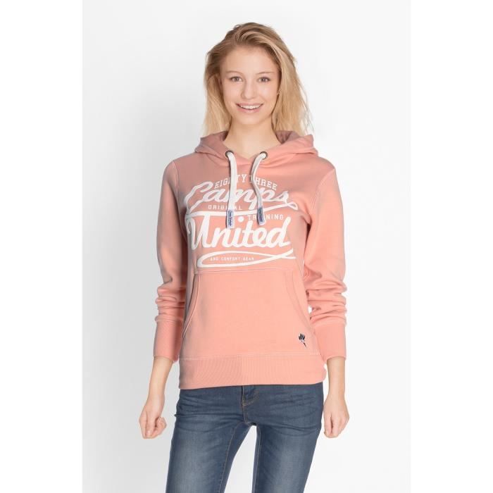 CAMPS Sweat à Capuche - Femme - Saumon