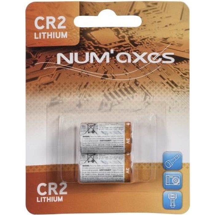 Blister 2 piles CR2 Lithium 3 V