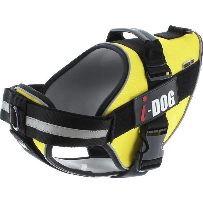 I DOG Harnais Néocity - Taille S - Jaune et gris - Pour chien