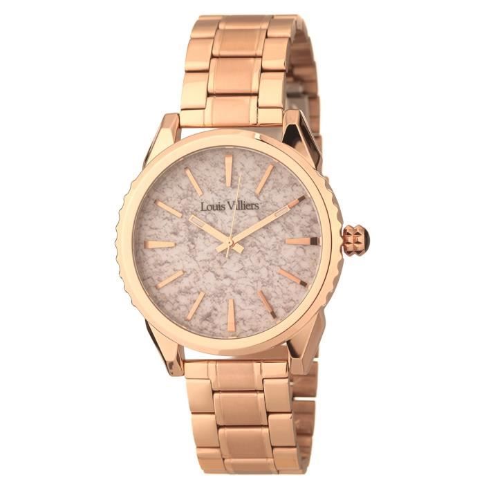 LOUIS VILLIERS Montre Quartz LV2064 - Doré rose
