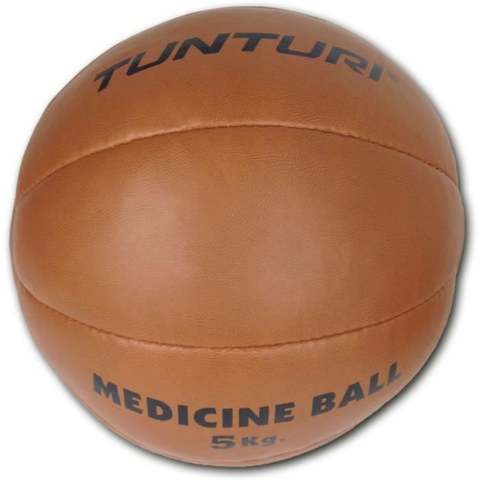 TUNTURI Medicine Ball - Cuir - 5kg