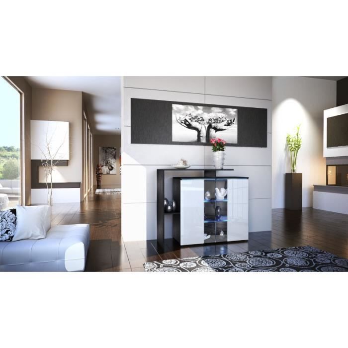 Meuble design noir et blanc avec led - Achat / Vente commode de ... Meuble design noir et blanc avec led - Achat / Vente commode de ...