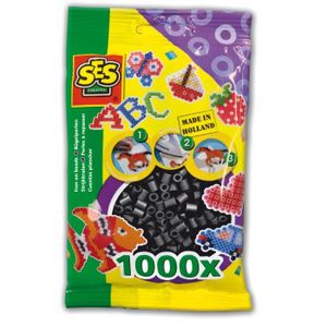 SES CREATIVE Lot de 1000 perles ? repasser - Noir