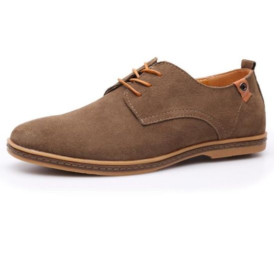 Noir Chaussures Suede Homme De Derby Ville Cuir qwY8prq