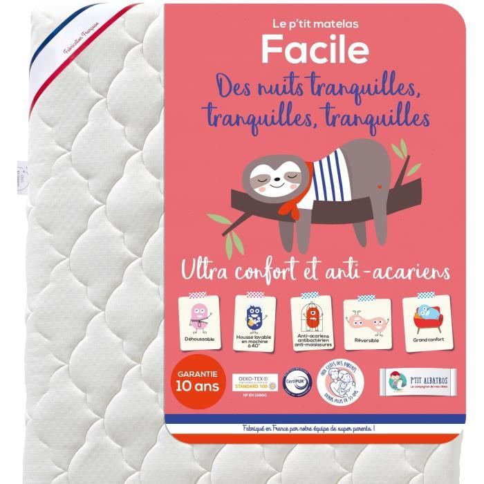P'TIT ALBATROS Matelas double confort - Bébé mixte - 70 x 140 cm