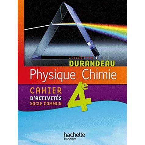 Physique Chimie 4e Cahier Dactivités Socle Comm - 