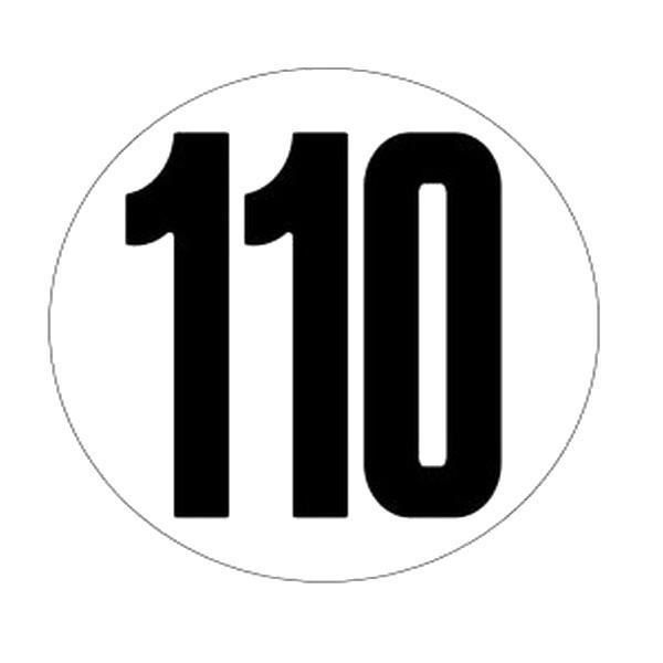 Disque Adhésif de Limitation de Vitesse 110 Km-h