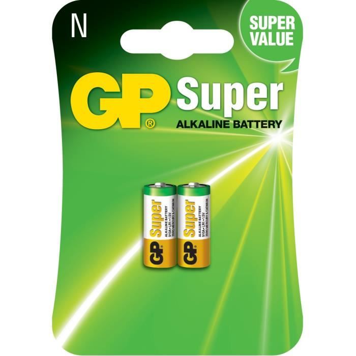 PILES SUPER ALCALINE GP 910AE-2U2 / LR1 / Blister de 2 piles