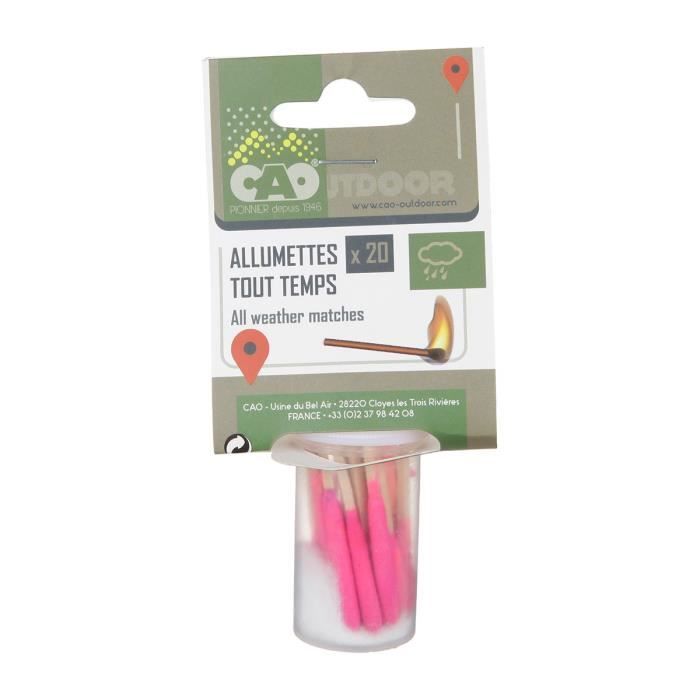 CAO CAMPING Allumettes tout temps - 20 pièces