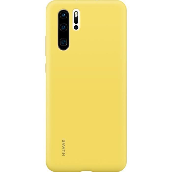 HUAWEI-Silicone Case Yellow- Coque rigide finition soft touch jaune Huawei pour P30 Pro