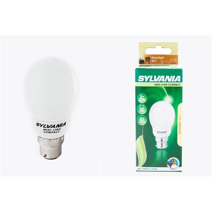 AMPOULE SYLVANIA ECO ENERGIE 80% 9W B22 CHAUDE   Achat / Vente AMPOULE