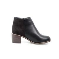 BOTTINE Bottines à talon imitation cuir et daim femme BOTTINE Bottines à talon imitation cuir et daim femme