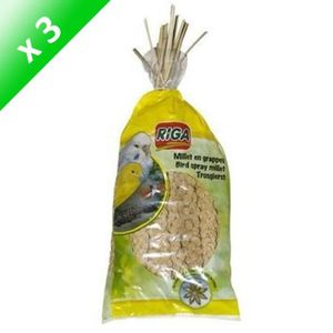 RIGA Lot de 3 Millets en grappes ? l'anis GM pour oiseaux 300g