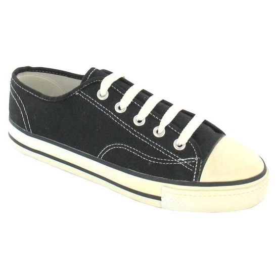 Spot On - Baskets basses en toile - Homme Noir Noir - Achat / Vente basket Spot On - Baskets basses en toile - Homme Noir Noir - Achat / Vente basket