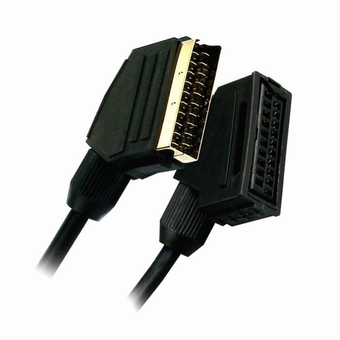 APM 400006 Cordon Péritel Mâle / Femelle 21 Conducteurs - Plugs or - 3 m