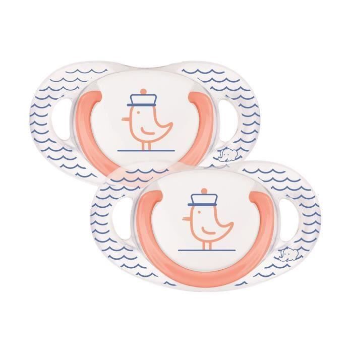 BEBE CONFORT Sucette natural physio latex - 0 / 6 mois - Lot de 2 - Marine (Lot de 3)
