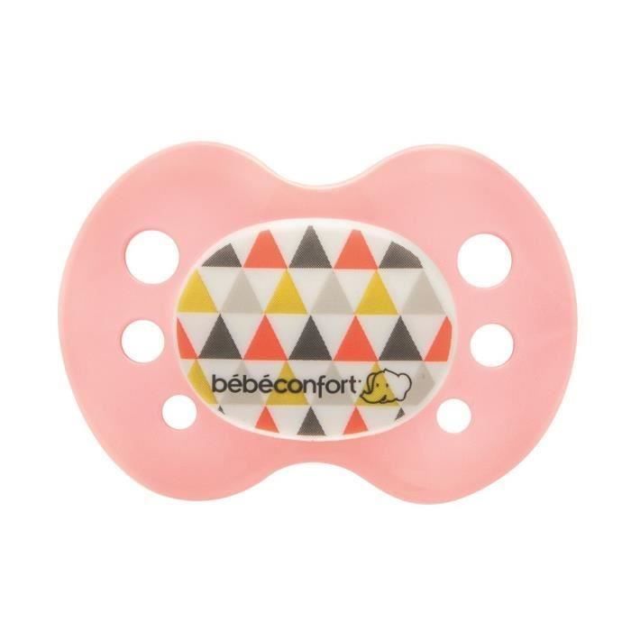 BEBE CONFORT Sucette reversible silicone - 0 / 6 mois - Lot de 2 - Rouge (Lot de 3)