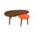 LUCIEN Tables gigognes vintage cannelle Orange Boi