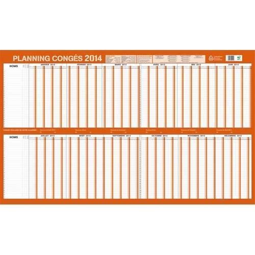 Planning congés et absences millésimé CBG