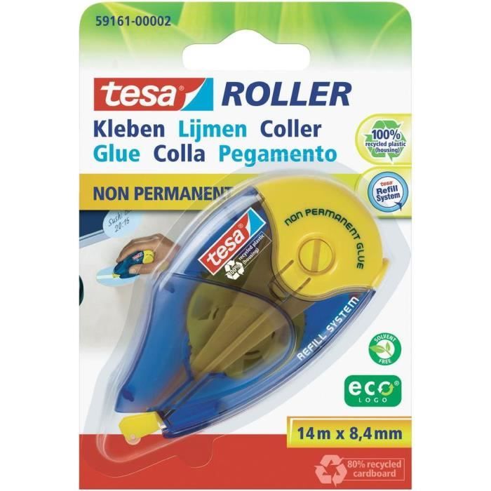 TESA Roller rechargeable colle non permanente 84 mm
