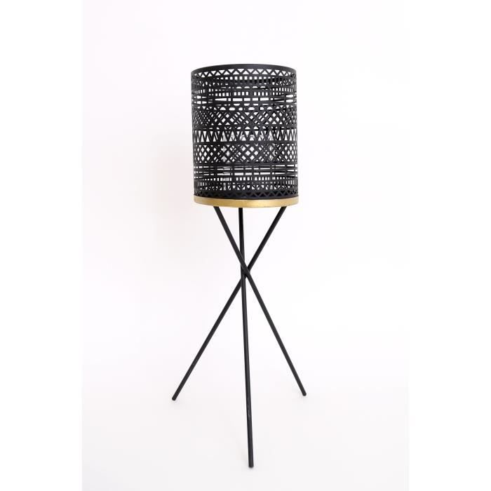 Lanterne métal sur trepied - 55 cm