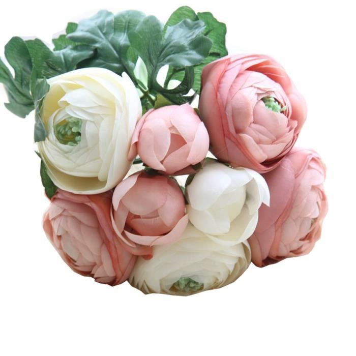 50pcs//Lots Chic Artificiel Rose Soie Fleur tête en vrac Fête de Mariage Décoration 9*9cm