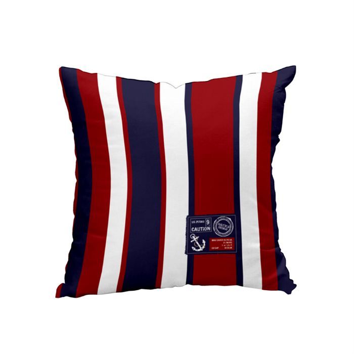 Coussin déhoussable 40x40 cm réf   NAUTICA c./ rouge   Soleil dOcre