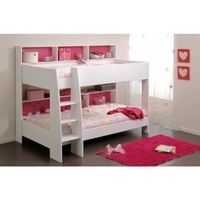 LITS SUPERPOSÉS Lits superposés LENNY - 2x90x200cm - Etagères -… LITS SUPERPOSÉS Lits superposés LENNY - 2x90x200cm - Etagères -…