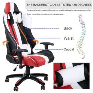 Gaming Achat Vente Cher Blanc Siege Bureau Pas 80wOPkn