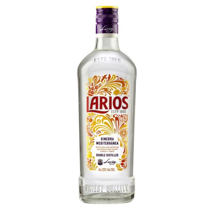 de Gin Larios 37.5°   Achat / Vente GIN Bouteille de Gin Larios 37