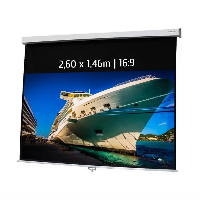 Ecran projection manuel 2,60 x 1,46m Format 169   Achat / Vente ECRAN