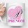 MUG046 ROSE "Personnalisé avec votre Initiale et v