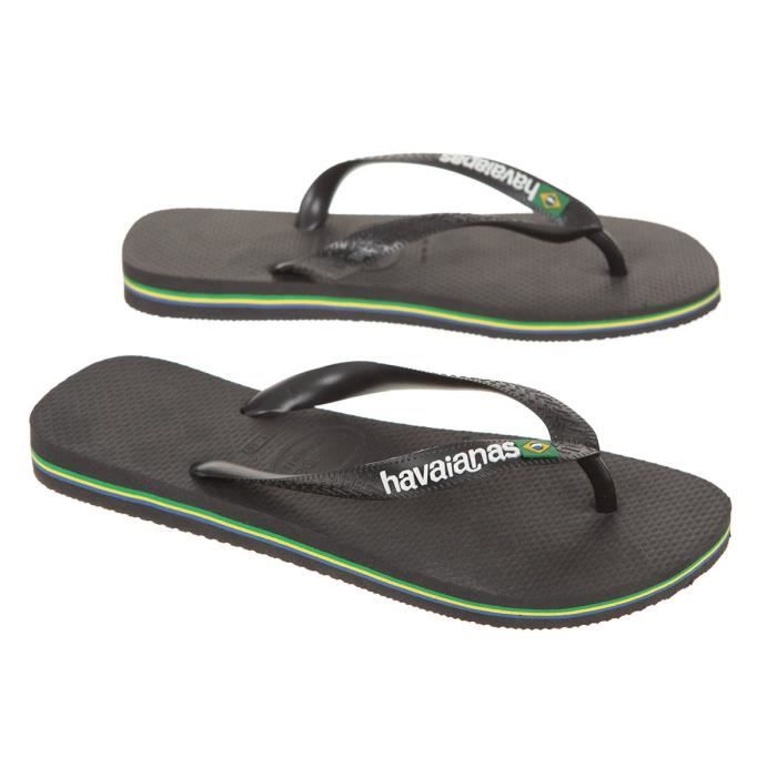 HAVAIANAS Tongs logo Brésil - Homme - Noir