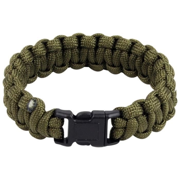 Highlander Paracord Bracelet Boucle à Déclenchement Rapide Olive