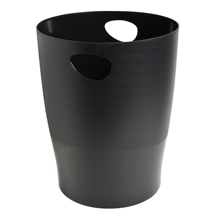 EXACOMPTA Poubelle - 26 x 26 x 33,5 mm - Polypropylène opaque Noir Punchy