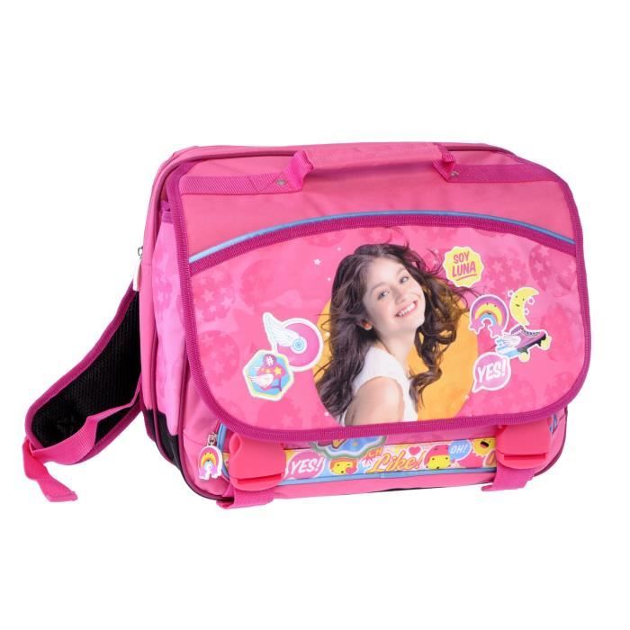 SOY LUNA cartable 2 compartiments - Primaire - fille - Rose - 38 cm